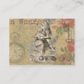 Alice in Wonderland Flamingo Classic Visitekaartje (Achterkant)