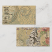 Alice in Wonderland Flamingo Classic Visitekaartje (Voorkant / Achterkant)