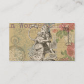 Alice in Wonderland Flamingo Classic Visitekaartje (Achterkant)