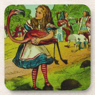 Alice in Wonderland Flamingo Croquet Bier Onderzetter