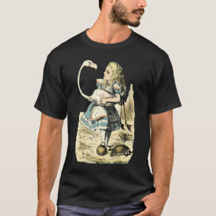  Alice in Wonderland Flamingo Croquet Illus T-shirt