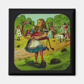 Alice in Wonderland Flamingo Croquet Magneet (Voorkant)