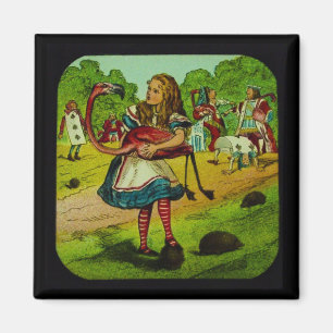 Alice in Wonderland Flamingo Croquet Magneet