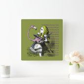 Alice in Wonderland| Flamingo Croquet Vierkante Klok (Huis)