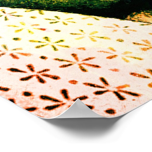 Alice in Wonderland Flamingo Croquet Waterverf Poster (Hoek)