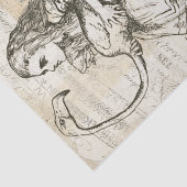 Alice in Wonderland Flamingo Decoupage Tissuepapier (Detail)