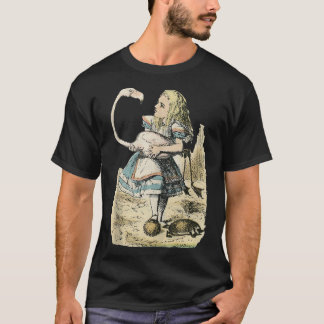 Alice in Wonderland Flamingo & Egel Croquet Ta T-shirt