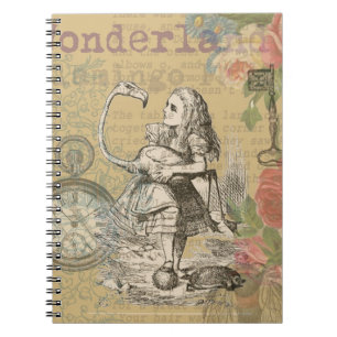 Alice in Wonderland Flamingo Klassiek Notitieboek