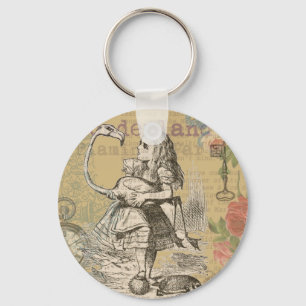 Alice in Wonderland Flamingo Klassiek Sleutelhanger