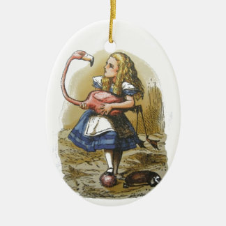 Alice in Wonderland Flamingo Ornament