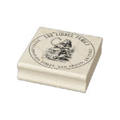 Alice in Wonderland Flamingo Rond retouradres Rubberstempel (Stempel)