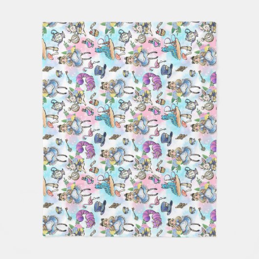 Alice in wonderland Fleece Blanket (Voorkant)