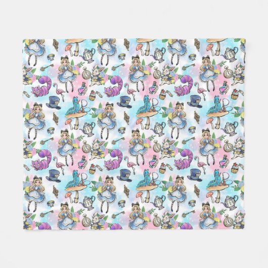 Alice in wonderland Fleece Blanket (Voorkant (Horizontaal))