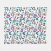 Alice in wonderland Fleece Blanket Deken (Voorkant (Horizontaal))