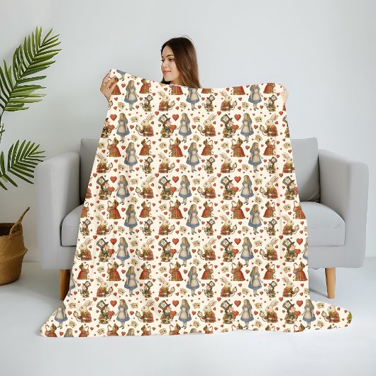 Alice in Wonderland Fleece Deken