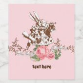 Alice in Wonderland Flora Wijnlabel Wijn Etiket (Enkel label)