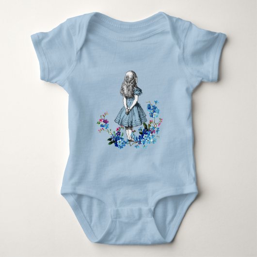 Alice in Wonderland Floral Baby Bodysuit (Voorkant)