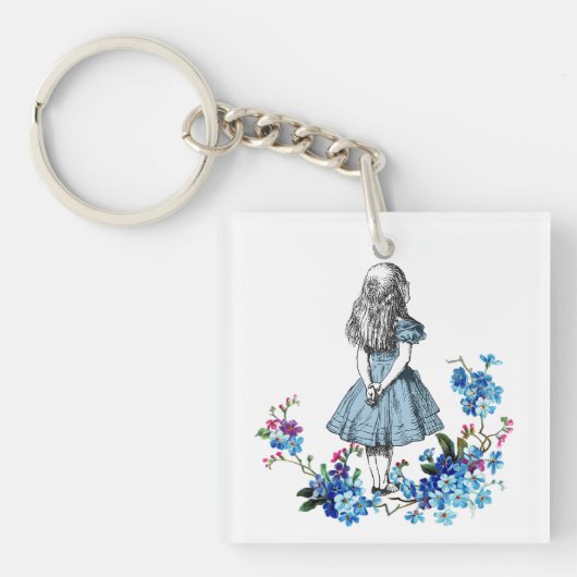 Alice in Wonderland Floral Baby Sleutelhanger (voorkant)