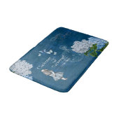 Alice in Wonderland Floral Blue Bathmat Badmat (Gekanteld)