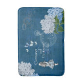 Alice in Wonderland Floral Blue Bathmat Badmat (Voorkant Verticaal)