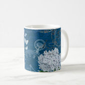 Alice in Wonderland Floral Blue Coffee Mok (Voorkant rechts)