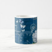 Alice in Wonderland Floral Blue Coffee Mok (Center)
