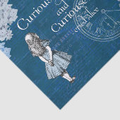 Alice in Wonderland Floral Blue Tissue Paper Tissuepapier (Detail)