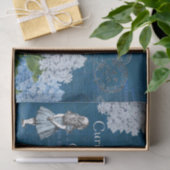 Alice in Wonderland Floral Blue Tissue Paper Tissuepapier (Geschenk)
