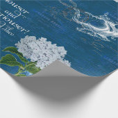 Alice in Wonderland Floral Blue Wrapping Paper Cadeaupapier (Hoek)