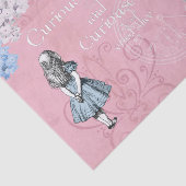 Alice in Wonderland Floral Pink Blue Tissue Paper Tissuepapier (Detail)