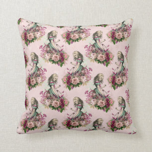 Alice in Wonderland  Floral Pink Kussen