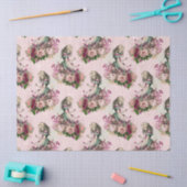 Alice in Wonderland  Floral Pink-ontkoppeling Tissuepapier (Craft)
