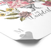 Alice in Wonderland | Floralen van witte konijnen Poster (Hoek)
