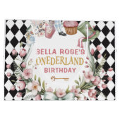 Alice in Wonderland Flower Frame  1st birthday Groot Cadeauzakje (Achterkant)