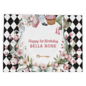 Alice in Wonderland Flower Frame  1st birthday Groot Cadeauzakje (Achterkant)
