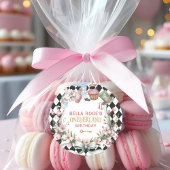 Alice in Wonderland Flower Frame  1st birthday Ronde Sticker