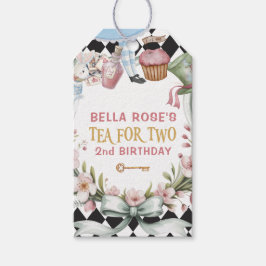 Alice in Wonderland Flower Lijst 2e geboortedag Cadeaulabel