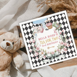 Alice in Wonderland Flower Lijst 2e geboortedag Servet