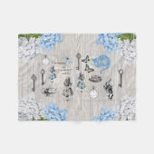 Alice in Wonderland  Flowers Fleece Blanket (Voorkant (Horizontaal))