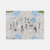 Alice in Wonderland  Flowers Fleece Blanket Deken (Voorkant (Horizontaal))