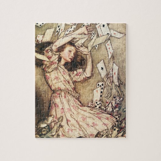 Alice in Wonderland Flying Cards Puzzle Legpuzzel (Verticaal)
