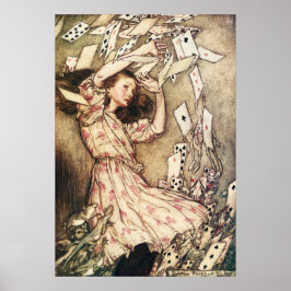 Alice in Wonderland Flying Kaart Poster
