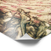 Alice in Wonderland Flying Kaarten Foto Afdruk (Hoek)