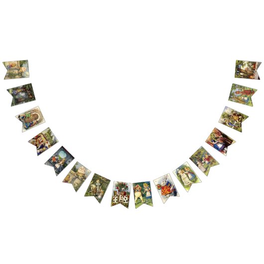 Alice in Wonderland FUN PARTY FLAGS Vlaggetjes (Alle)