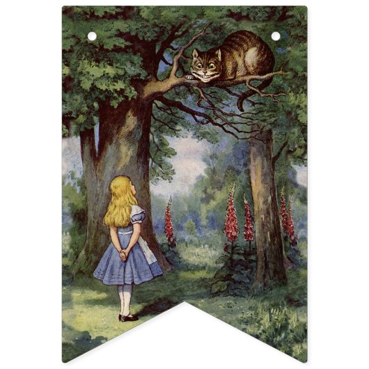 Alice in Wonderland FUN PARTY FLAGS Vlaggetjes (Tweede vlag)