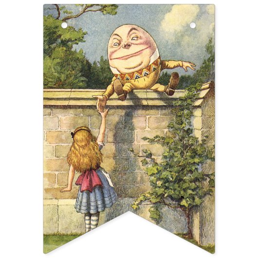 Alice in Wonderland FUN PARTY FLAGS Vlaggetjes (Eerste vlag)