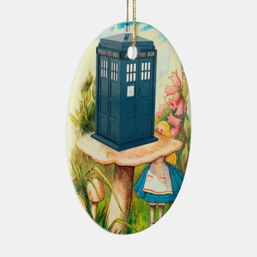 Alice in Wonderland Funny Call Box Ornament (Rechts)