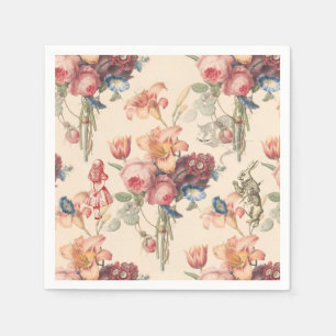 Alice in Wonderland  Garden Flowers Napkin Servet