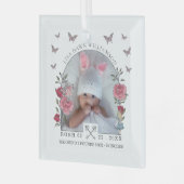  Alice in Wonderland - geboorteaankondiging Glas Ornament (Voorkant links)