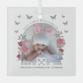  Alice in Wonderland - geboorteaankondiging Glas Ornament (Voorkant)